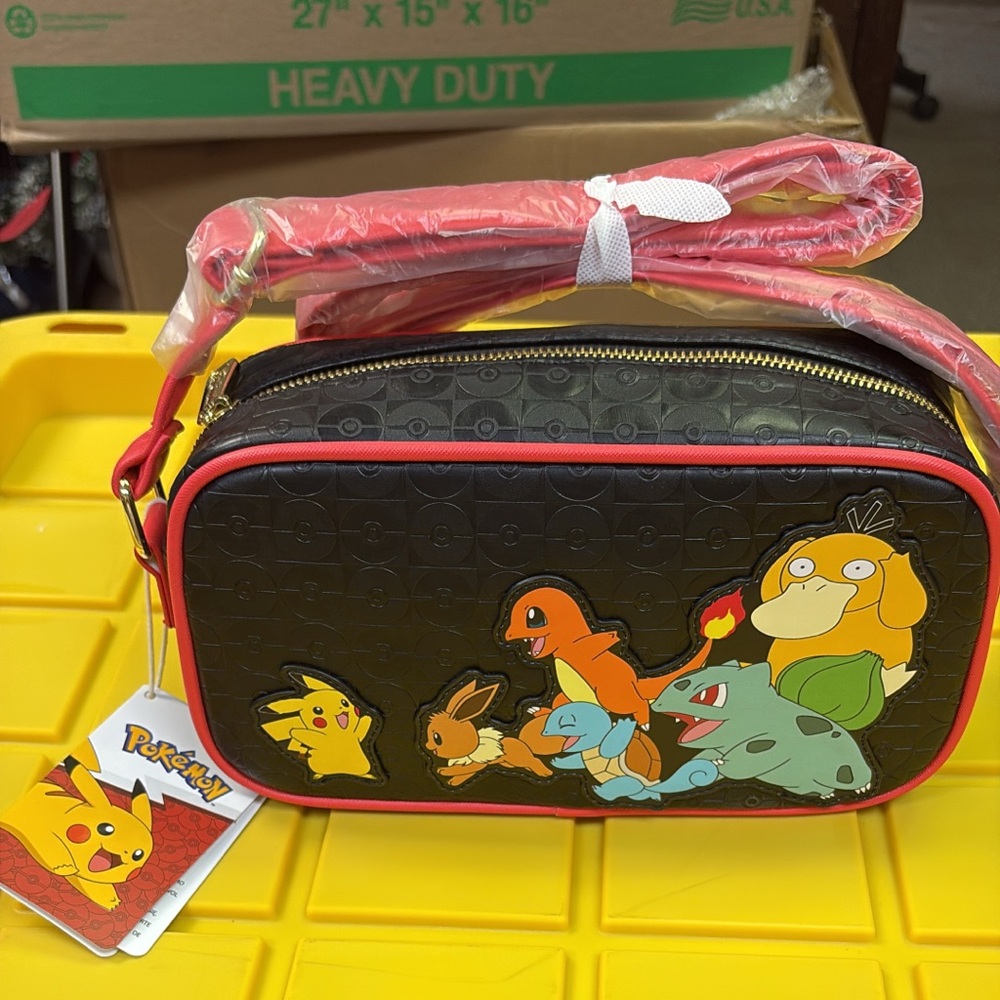 Loungefly Pokemon Leading the Team Leather Crossbody Bag-NWT
